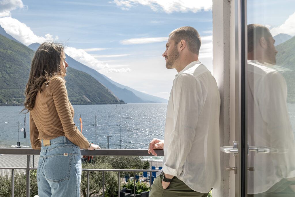 vista magnifica sul Lago di Garda dal balcone dell'appartamento 